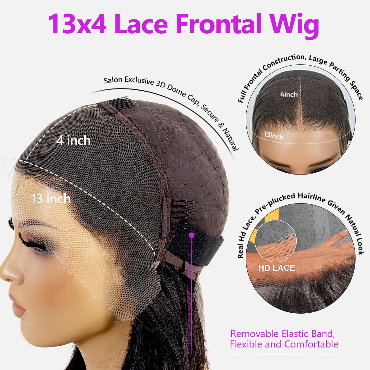 Full Frontal Wig: Virgin Hair