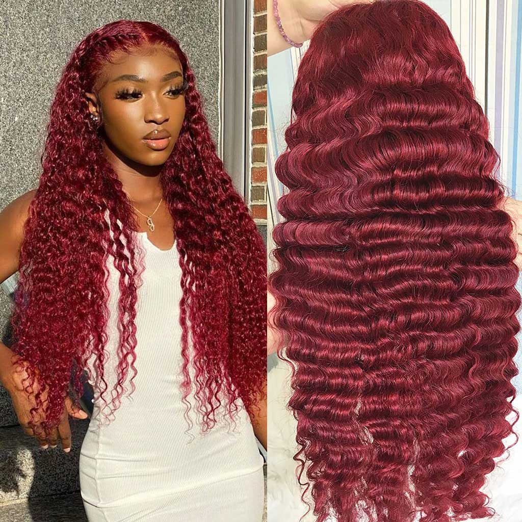 Red Closure Wig