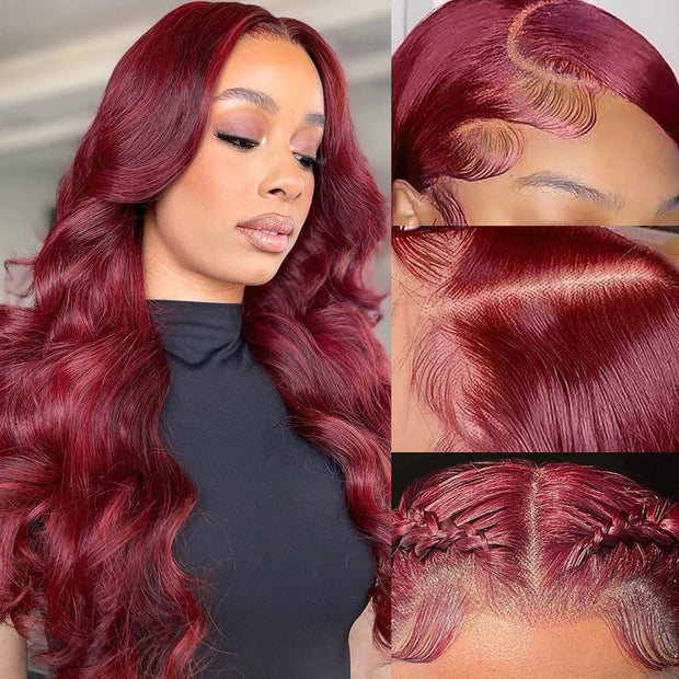 Red Full Frontal Wig