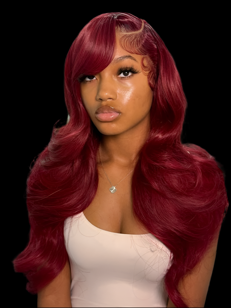 Red Full Frontal Wig